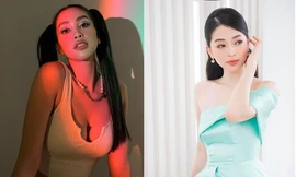 Tiểu Vy mặc áo xẻ sâu nóng bỏng, Á hậu Phương Nga khoe làn da trắng sứ không tì vết