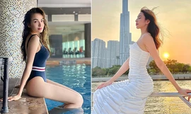 Hoa hậu Diễm Hương nóng bỏng với áo tắm, Người đẹp Nhân ái Thùy Tiên quyến rũ trên du thuyền