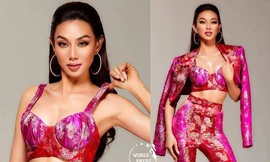 Thuỳ Tiên mặc set đồ cực sexy thi phỏng vấn kín ở Miss Grand