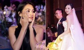 Khoảnh khắc hoa hậu Tiểu Vy bật khóc vì xúc động trong đám cưới Á hậu Thuý An gây chú ý