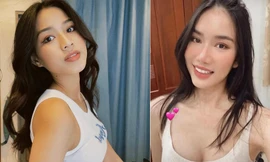 Hoa hậu Đỗ Thị Hà, Á hậu Phương Anh đọ sắc gợi cảm dù chỉ diện áo ba lỗ giản dị 