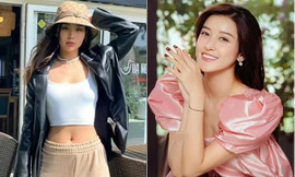 Huyền My diện váy hồng xinh như công chúa, Á hậu Diễm Trang mặc crop-top khoe eo thon sexy