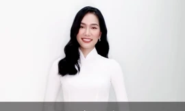 Á hậu Phương Anh mặc áo dài trắng, 'bắn' tiếng Nhật trôi chảy khiến fans 'thả tim' tới tấp