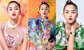 Tiểu Vy biến hóa như 'tắc kè hoa', thành mỹ nhân cổ trang với áo dài cách điệu
