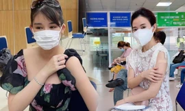 Hoa hậu Lê Âu Ngân Anh, Midu, Quốc Cơ - Quốc Nghiệp chia sẻ gì sau khi tiêm vắc-xin?