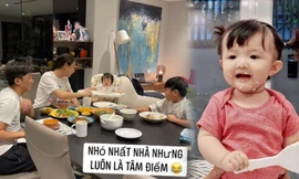"Thế lực nhí" Winnie "mất hình tượng" vì ăn uống, Suchin là tâm điểm của cả nhà Cường Đôla