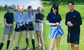 Hoa hậu Đỗ Mỹ Linh khoe ảnh hội chị em đi chơi golf, fan soi ra bóng dáng Hương Giang?
