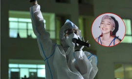 Tóc Tiên mặc đồ bảo hộ, nhảy "Vũ điệu cồng chiêng" cổ vũ tinh thần bệnh nhân mắc COVID-19