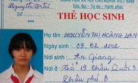 Thẻ học sinh cháu Nguyễn Thị Hoàng Lan.
