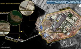 Căn cứ hải ngoại đầu tiên của Trung Quốc ở Djibouti nằm rất gần các căn cứ của Mỹ, châu Âu và Nhật Bản. Ảnh: TWITTER