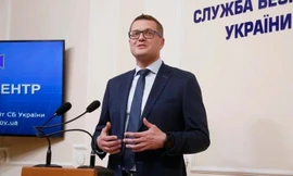 Ông Ivan Bakanov tại một cuộc họp báo ở Kiev năm 2019. Ảnh: AP.