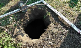 hungary phat hien 2 duong ham cua nguoi di cu vao chau au hinh 1 Một trong hai đường hầm bị phát hiện trên biên giới Hungary-Serbia. Ảnh:police.hu