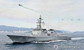 Tàu khu trục Sejong Đại đế. Ảnh: Yonhap