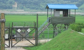 Một trạm gác ở khu phi quân sự