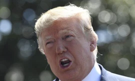 Tổng thống Trump phát biểu tại Nhà Trắng hôm 22/6. Ảnh: AP.