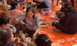 Đại gia đình ở Bến Tre đi du lịch, mang theo 40kg lạp xưởng, 150 ổ bánh mì