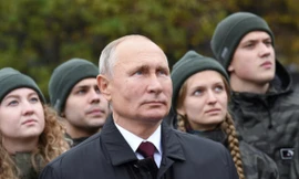 Tổng thống Nga Vladimir Putin tham dự một sự kiện tại Moscow ngày 4/11. Ảnh: Reuters