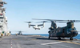 Nhật Bản và Mỹ bắt đầu tập trận đổ bộ chung kéo dài 3 tuần. Ảnh: Hải quân Mỹ