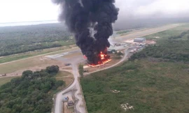 Vụ nổ tại căn cứ quân sự ở Somali. (Ảnh: Al Jazeera)