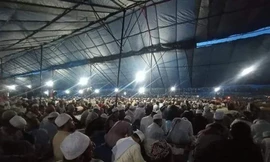 Người hành hương từ Thái Lan, Ả-rập Xê-út, Ấn Độ và Philippines tập hợp tại Gowa, Indonesia. (Ảnh: Freemalaysiatoday)