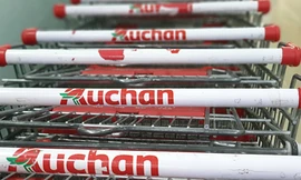 Xe đẩy bên trong một siêu thị của Auchan tại Việt Nam. Ảnh: Anh Minh