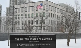 Đại sứ quán Mỹ ở thủ đô Kiev của Ukraine. Ảnh: alarabiya