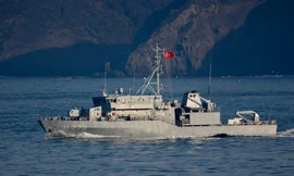 Tàu rà phá mìn lớp Aydin của Hải quân Thổ Nhĩ Kỳ. Ảnh: REUTERS