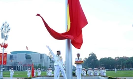 Lễ Thượng cờ trên Quảng trường Ba Đình trong những ngày Thu lịch sử