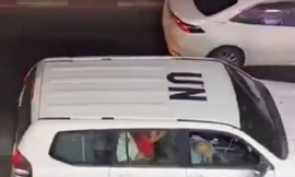 Xuất hiện clip ghi lại cảnh nhân viên của Liên Hợp Quốc quan hệ tình dục ngay trong xe công vụ. Ảnh: BBC.