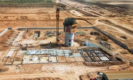 Cận cảnh thi công đài kiểm soát không lưu sân bay Long Thành những ngày giáp Tết