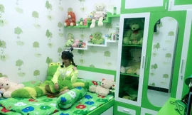 Căn phòng ngập màu xanh của nữ sinh ĐH Y dược Huế. 