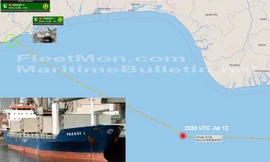 10 thủy thủ Thổ Nhĩ Kỳ bị bắt cóc ngoài khơi Nigeria. (Nguồn: FleetMon)