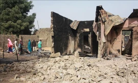 Một vụ tấn công của phiến quân Boko Haram tại Maiduguri, thủ phủ bang Borno, Nigeria. Ảnh: AFP