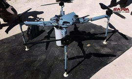 Máy bay không người lái đã được tháo dỡ bom chùm ở rìa Cao nguyên Golan của Israel, miền nam Syria, ngày 21/9/2019. Ảnh: AP