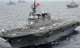 Tàu chiến lớn nhất của Nhật Bản Izumo. Ảnh: Manila Livewire