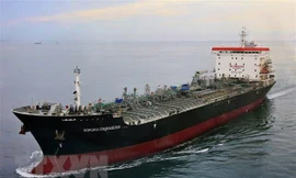 Tàu chở dầu Kokuka Courageous thuộc hãng vận tải biển Kokuka Sangyo của Nhật Bản. (Nguồn: AFP/TTXVN)