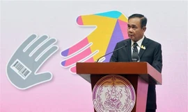 Thủ tướng tái đắc cử của Thái Lan Prayut Chan-o-cha phát biểu tại một sự kiện ở Bangkok, Thái Lan ngày 5/6. Ảnh: TTXVN