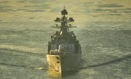 Tàu tác chiến chống ngầm cỡ lớn Đô đốc Panteleyev. Ảnh: TASS