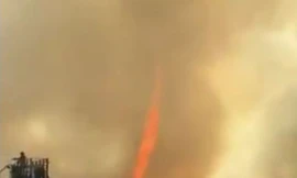 Lốc xoáy lửa siêu hiếm quét qua các trang trại ở Brazil