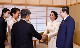 Chủ tịch Quốc hội và Phu nhân hội kiến Nhà vua và Hoàng hậu Nhật Bản