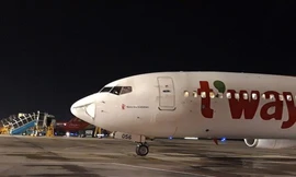 Chiếc máy bay gặp sự cố. Ảnh: Vietnam Air Spotters