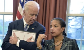 Cựu Cố vấn An ninh Quốc gia Susan Rice (phải) và ông Joe Biden. Ảnh: Getty Images