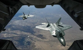Tiêm kích F-22 của Mỹ hoạt động ở Trung Đông. Ảnh: AFP.
