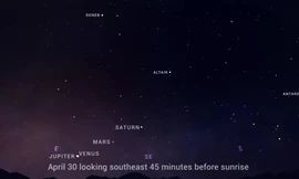 Ngắm nhìn 4 hành tinh thẳng hàng tuyệt đẹp trên bầu trời đêm 
