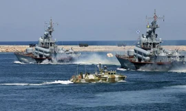 Nga tập trận bắn đạn thật ở Địa Trung Hải