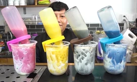 Độc đáo trà sữa úp ngược