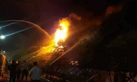 Hiện trường tan hoang đám cháy kho chứa đế giày 1.700m2 tại Hải Phòng