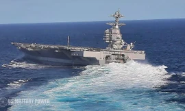 Tàu sân bay Mỹ 'bẻ cua' trên biển với tốc độ cao cực ngoạn mục