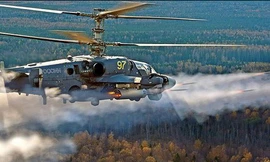 'Xe tăng bay' Ka-52 Alligator tấn công hủy diệt mục tiêu mặt đất