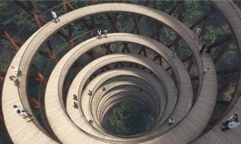 Dạo bước trên những ngọn cây ở đài quan sát 360 độ xoắn ốc